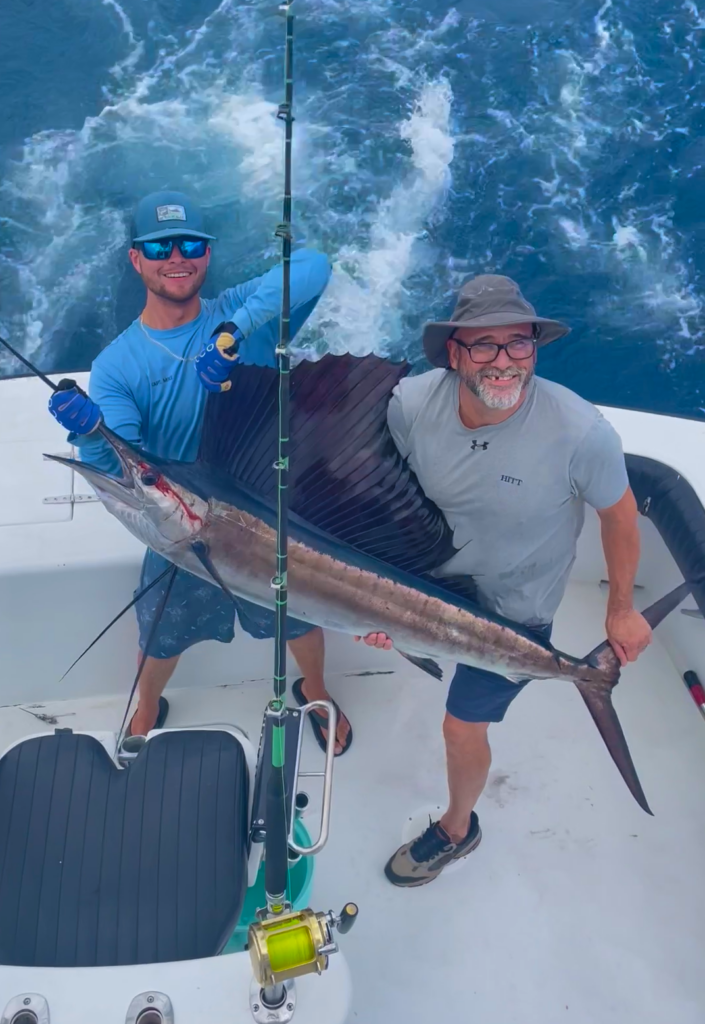 Sailfish caught in the offshore water near Miami Beach